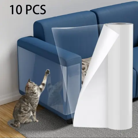 Conjunto de 10 peças protetor de sofá de gato transparente conjunto protetor de arranhões protege sofá...