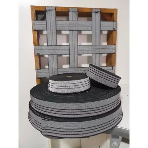 10/20 metros Percinta Elástica 5cm Largura Sofa Cadeira Poltronas CINZA/BRANCA