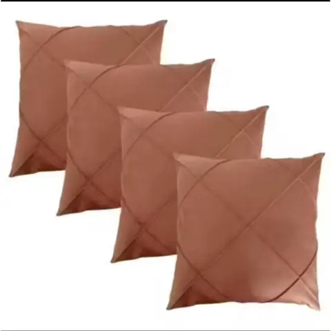 Kit com 4 Capa de Almofada Drapeada 45x45 em Suede/Veludo Luxo - Sofisticação e Conforto para Seu Lar!!!