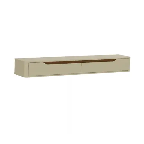 Rack Suspenso Slim Curvo 160cm para TV até 55” Moderno Luxo com Portas Basculantes