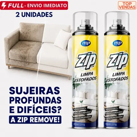 Kit 2 Limpa Estofados Spray Zip 300ml My Place Carro e Sofá