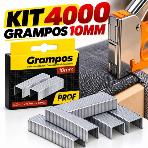 Grampo 10mm para Estofado Grampo para Grampeador Tapeceiro Galvanizado Tipo 53 para Madeira
