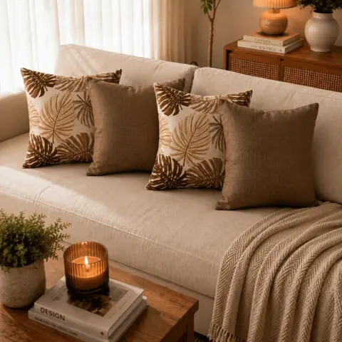 04 Almofadas Decorativas Luxo 50x50 Com ou Sem Refil Elegancia