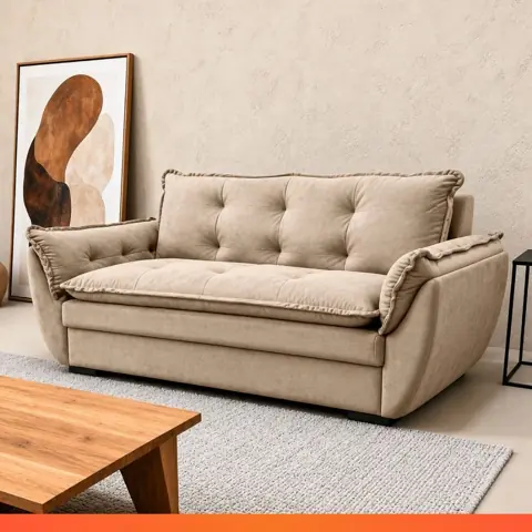 Sofá 2 Lugares Namoradeira Safira 1,55m Suede Extra Macio