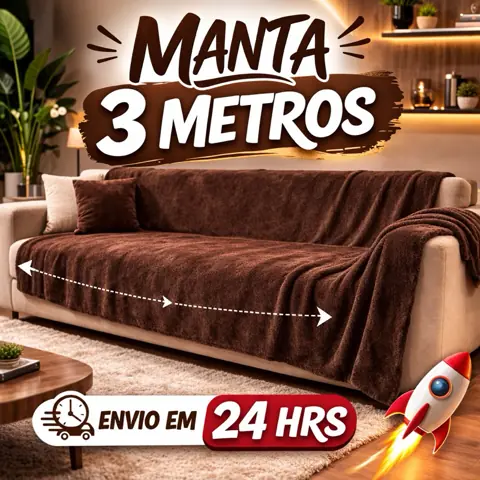 Manta Pra Sofá King Gigante 3,00 x 1,80 100% Algodão Protetora Decoração