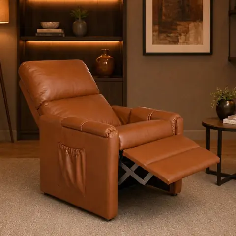 Poltrona Do Papai Confortável Encosto Reclinável E Retrátil Para Sala De Estar Exclusiva