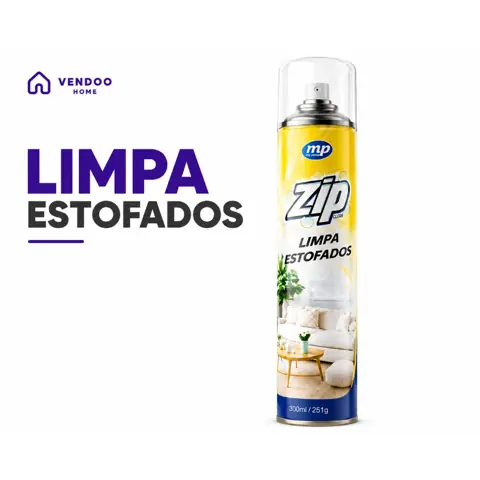 Kit Limpa Estofados e Carpetes Zip Clean Spray Espuma Magica 300ml/251g