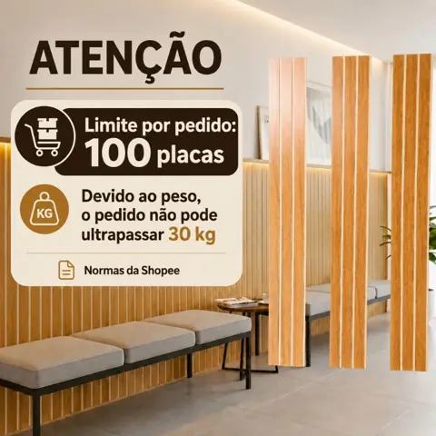 Kit 5 até 20 Painel Ripado de Madeira para TV 90x11cm Ripado Autocolante Decoração Quarto Decoração