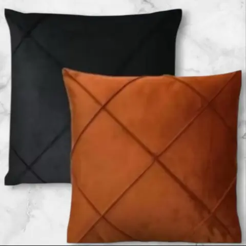 2 Capas de almofada 60x60 de Suede drapeado