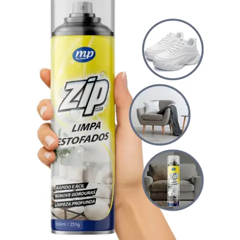 Limpa Estofados Zip Spray 300ml Fácil E Prático