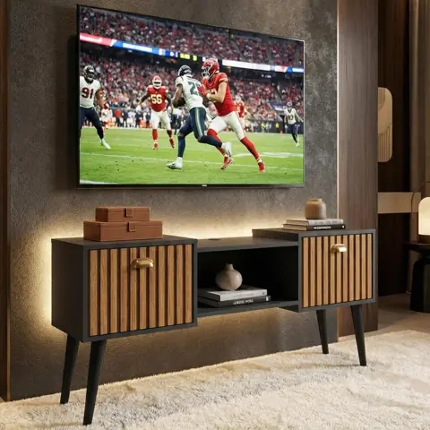 Rack Retrô Home Orfeu / Vegas / Leao / Miami / Shop / suspenso e com pés 0.90CM / 1.20CM / 180CM com 2 Portas...