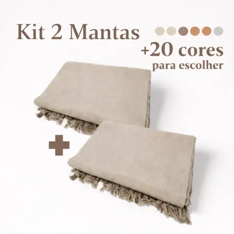 Kit 2 Mantas Decorativas Para Sofá/Cama 100% Algodão Gigante Luxuosa Decorativa Protetora Tamanho 210X120...