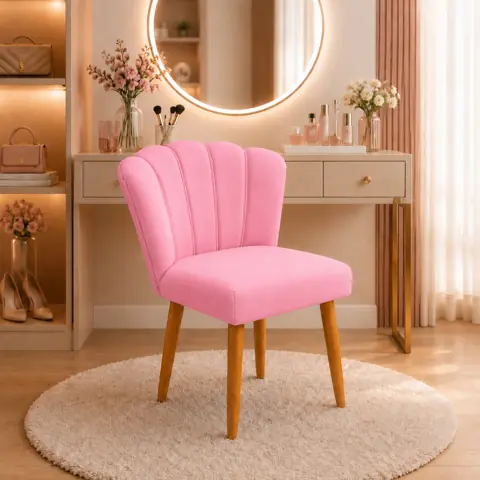 Poltrona Cadeira Pétala Decorativa Salão de Beleza Manicure Penteadeira de Quarto - Cadeira Maravilhosa
