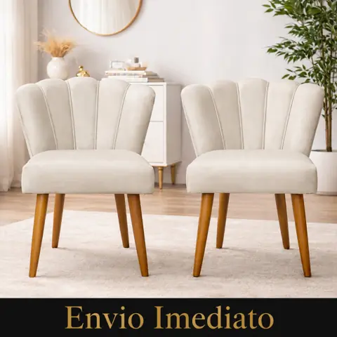 Kit 02 Cadeira Poltrona Decorativa Pétalas De Flor Sala De Estar Recepção Decoração Veludo Pés Palito