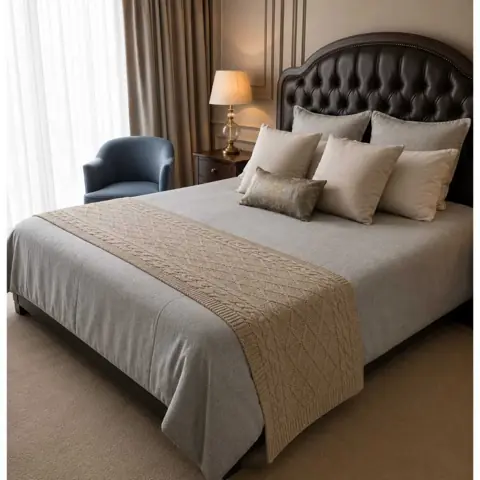 Peseira premium manta cama casal sofá tricot croche trança cama queen e sofá luxo