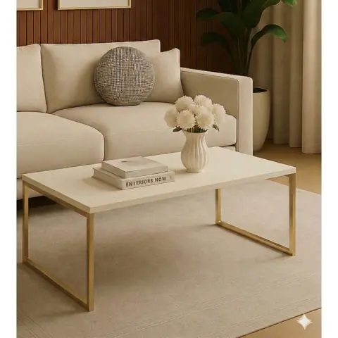 Mesa Premium Centro Sala Pés Ferro Aparador Canto Elegante