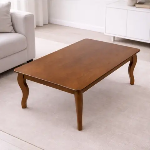 Mesa de Centro Hortência em Madeira Maciça Mesa de Apoio Decorativa para Sala e Varanda