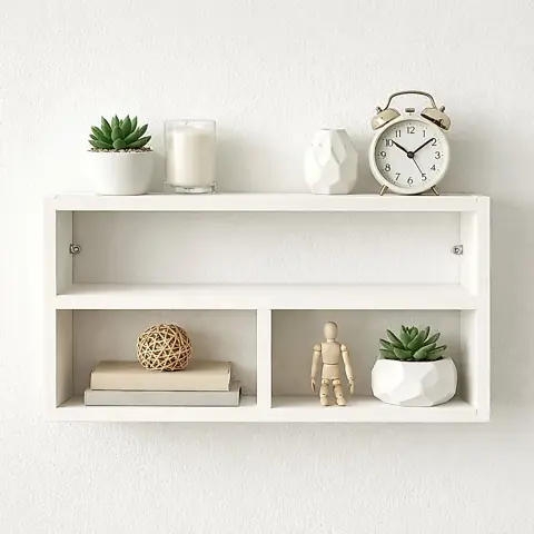 Nicho Decorativo de Parede Preto 50x25x10 cm - Prateleira Moderna para Sala, Quarto, Cozinha e Banheiro