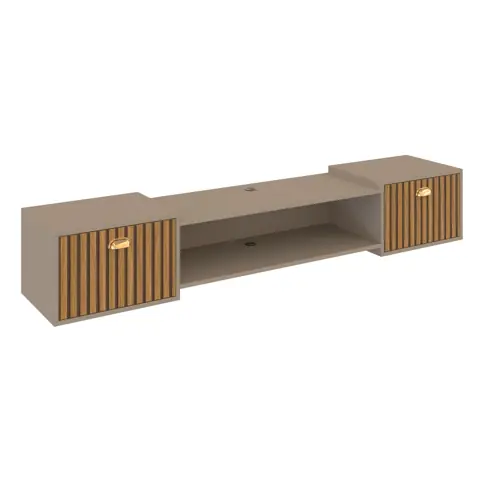 Rack Suspenso Leão opção 1.80 e 1.20 Home com 2 Portas para Sala TV até 75” - Moderno e Funcional