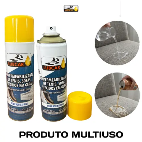 Impermeabilizante de Tecidos 300ml Lubcar - Tênis, Sofá e Artesanato