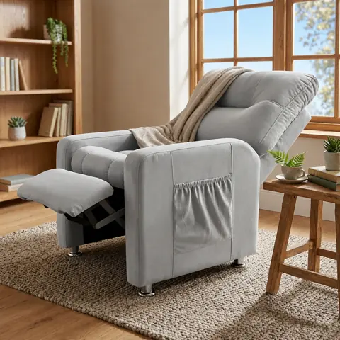 Poltrona do Papai Reclinável Tecido Suede - Meu Lar Decorações