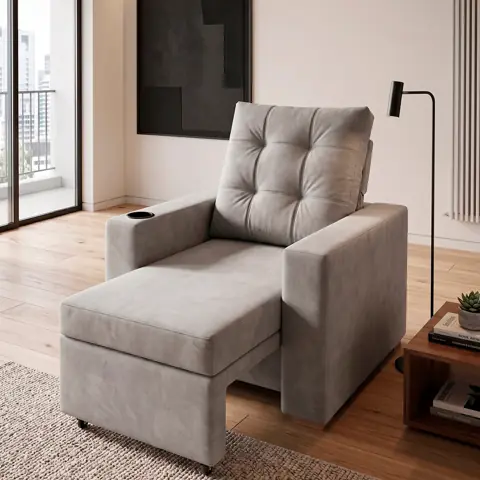 Poltrona Retrátil E Reclinável Premium Papai Confortável Mamãe Sofá