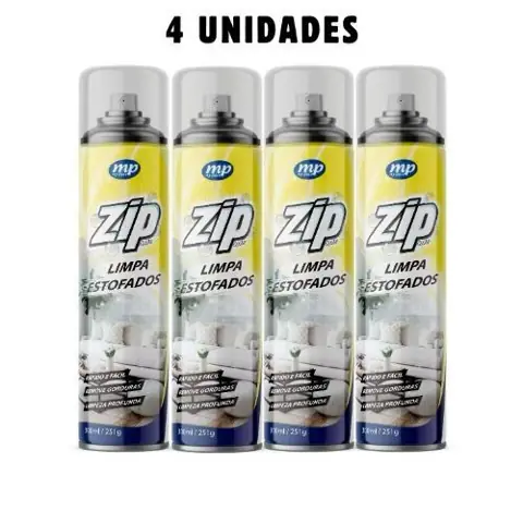 Espuma Limpa Estofados Sofá Zip Clean Limpa Estofado Banco de Carro Remove Manchas 300ml
