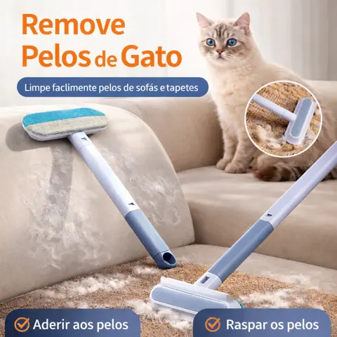 Escova Multifuncional 4 em 1 para Remoção de Pelos de Animais - Ideal para Roupas, Sofás, Tapetes e Vidros