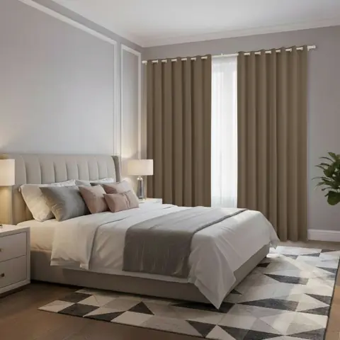 Cortina Oxford 3,00m x 2,30m Para Sala e Quarto Com Ilhós Cromado- Cortina 3 Metros