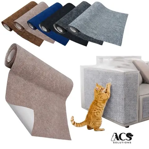 Arranhador Adesivo para Gatos 200x50 cm e 100x50 cm - Carpete Premium para Sofá, Móveis, Parede
