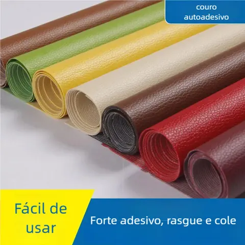 50*137CM Adesivo de Couro Autocolante Resistente para Reparo de Sofás e Cadeiras
