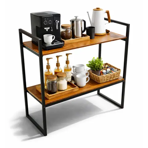 Aparador Mesa Buffet Cantinho do Café Sala Quarto Reforçado Dual Lux Preto Freijó