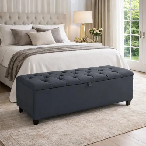 Baú Recamier Veludo Luxuoso 120cm Decoração Organizador Quarto Cama Casal Porta Objetos Decorativo
