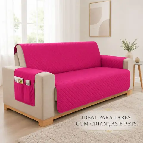 Capa de Sofá Protetor 2 3 4 Lugares Retrátil (1,00/1,50/1,80/2,20m) Diversas Cores