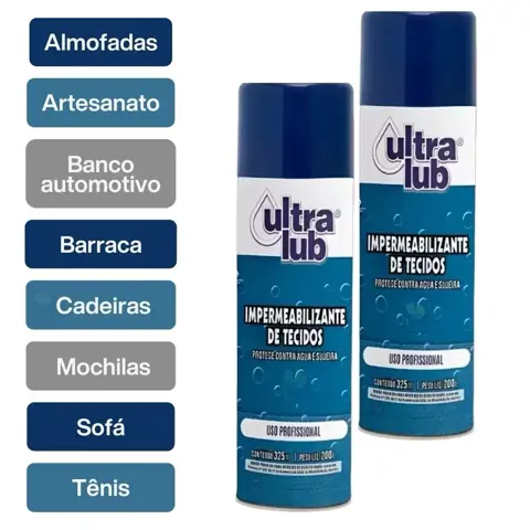 Impermeabilizante de Tênis 325ml Ultra Lub Protege Tecidos Sofá Estofado Cadeiras