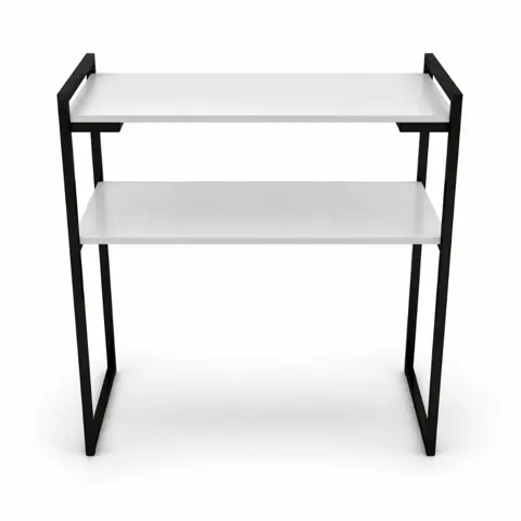 Aparador Buffet Cantinho Do Café Branco com Dourado Preto Decorativo Decoracao Moderno Sala de Estar...