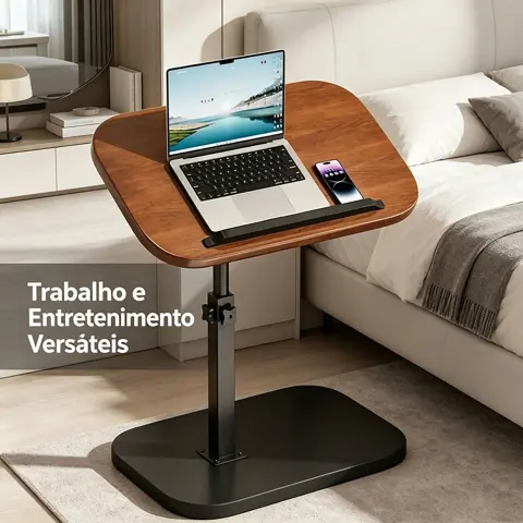 Mesa de Apoio Lateral Ajustável E Retrátil Para Sofá-Cama Portátil,Aparador Lateral De Sofá, Mesa De Chá