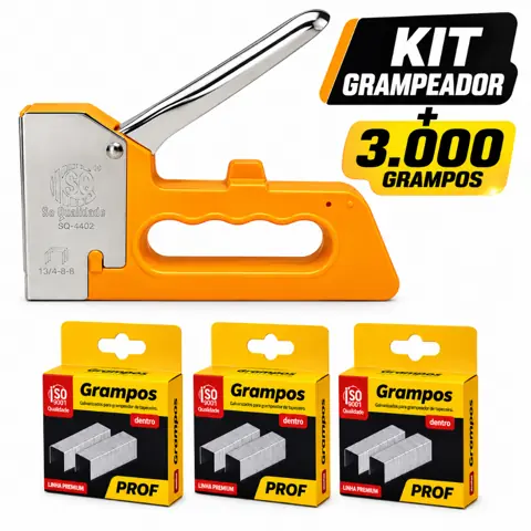 Grampeador Tapeceiro +3000 grampos ALTA PRESSÃO PROFISSIONAL Aceita 4mm 6mm 8mm
