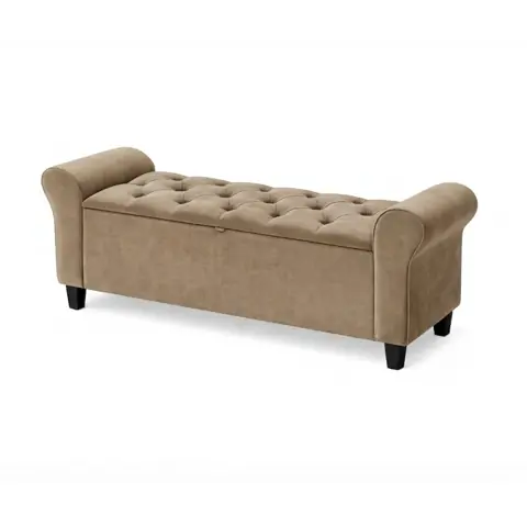 Baú Recamier 120cm Paris Cama Casal Em Capitonê Organizador Sapateira Armazenamento Espaçoso Grande