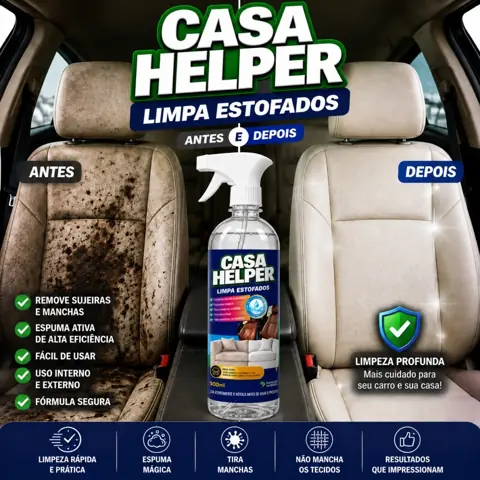 Limpa Espuma Multiuso Poderosa para Carro e Casa Remove Manchas do Banco, Couro, Sofá e Estofados Limpeza...