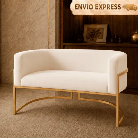 Namoradeira Banco Luxo Poltrona Decorativa Sala Mesa Jantar Cadeira Clinica Recepção 2 Lugares