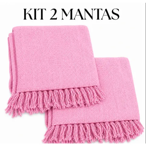 Kit 2 Mantas Para Sofá Gigante 2,10 x 1,20 Decorativa 100% Algodão