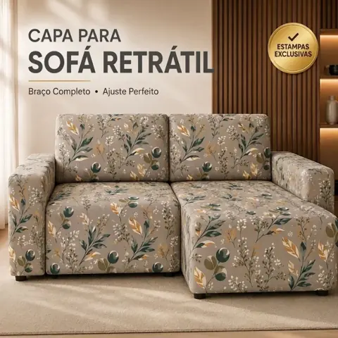 Capa para Sofá Retrátil Reclinável 2 Lugares Malha Gel Elástica Proteção