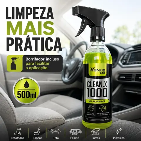Limpa Tudo Automotivo Limpa Estofado Banco Teto Remove Manchas Spray 500ml
