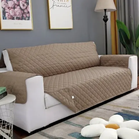Capa Protetora Para Sofá Retrátil 3 Lugares Reclinável Dupla Face Com Viés Matelados